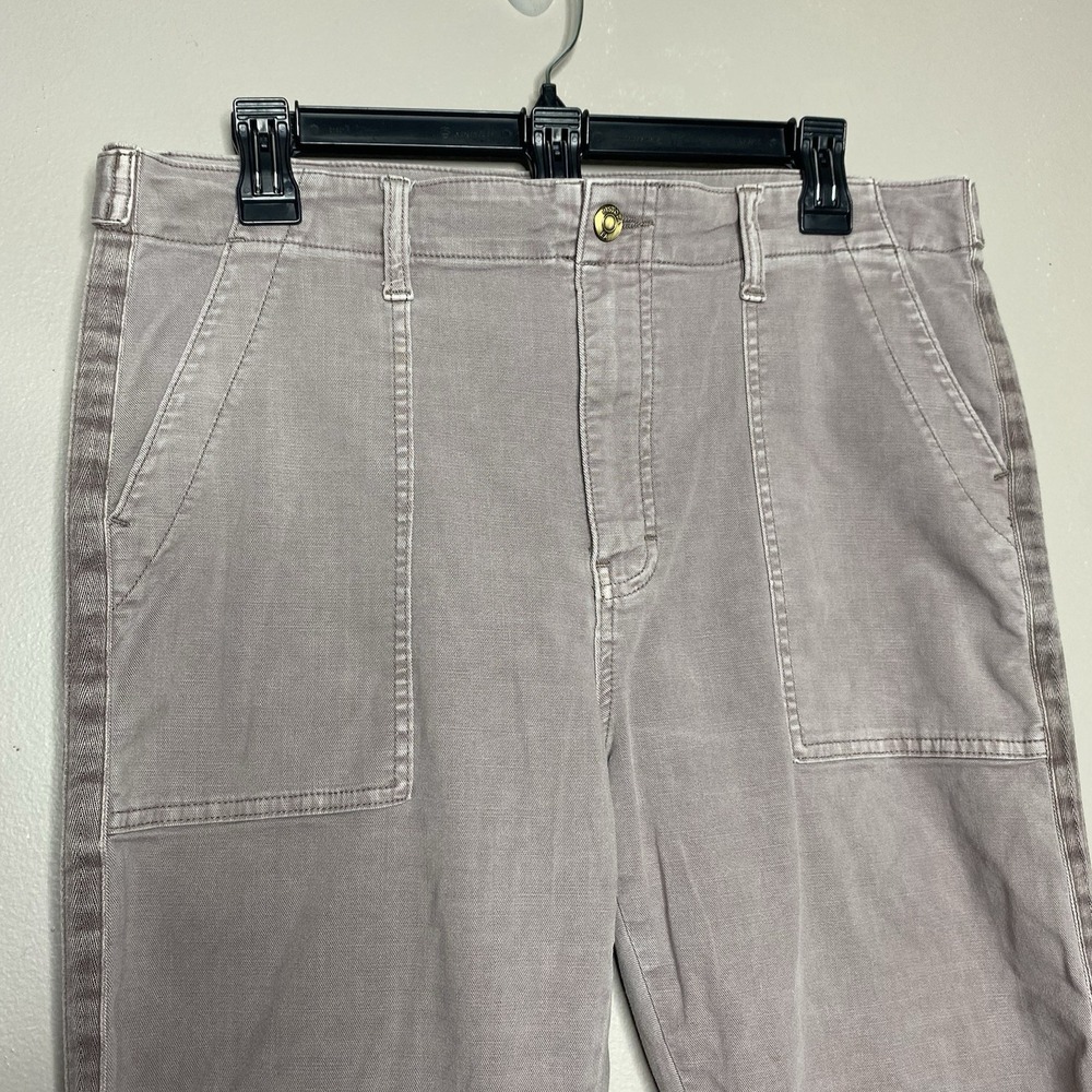 PISTOLA Straight Leg Pant Women Size 31 Pale Purple Cropped Utility High Rise - Picture 3 of 15